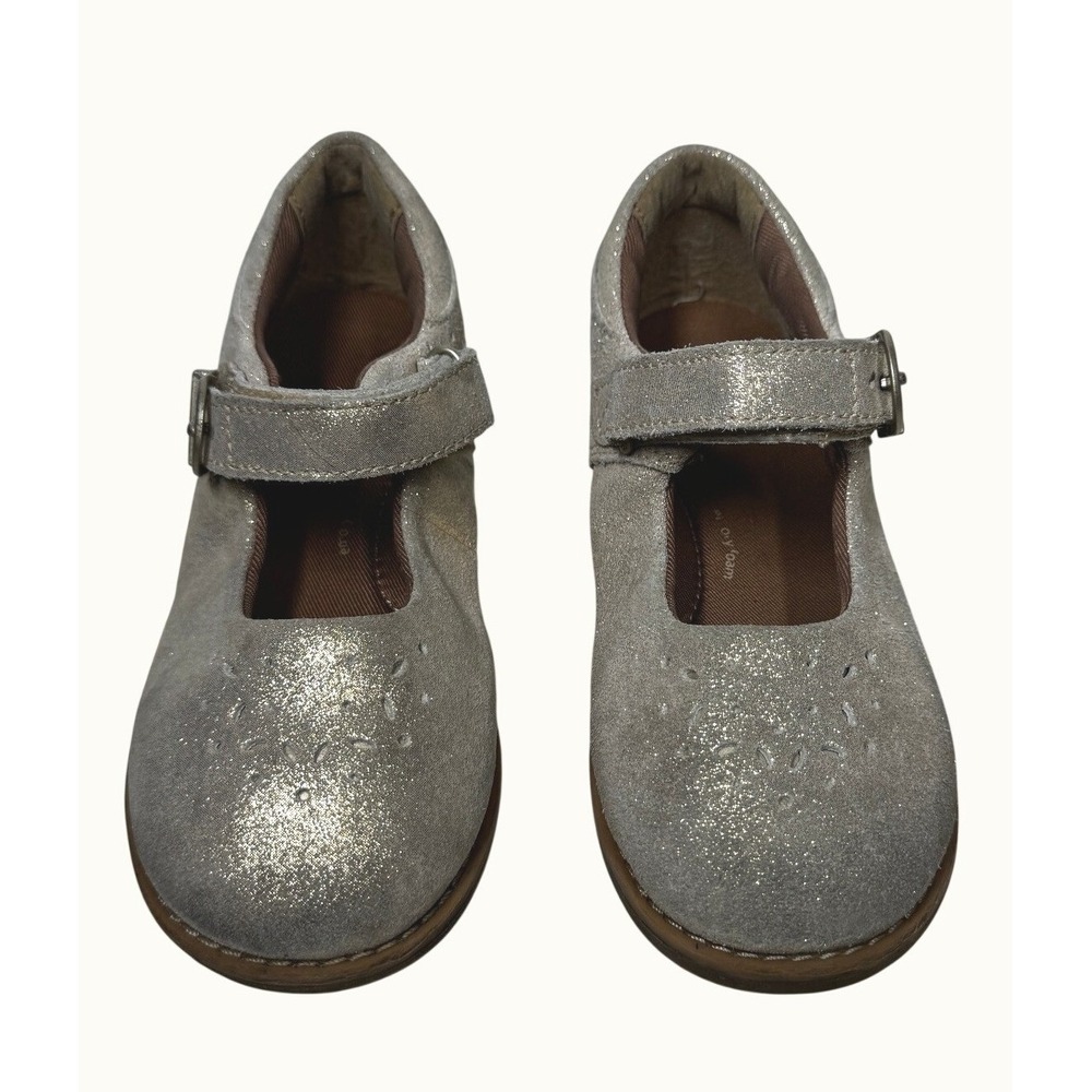 Stride Rite Mara Girls Gold Glitter Leather Mary Jane Dress Shoes 11.5M